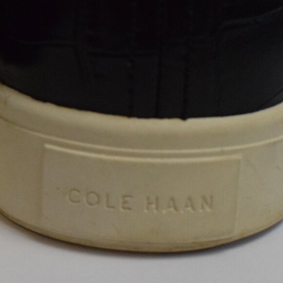 Cole Haan Women's Black Snakeskin Loafers Casual Slip On Leather Sneakers - 8.5 - Picture 4 of 12